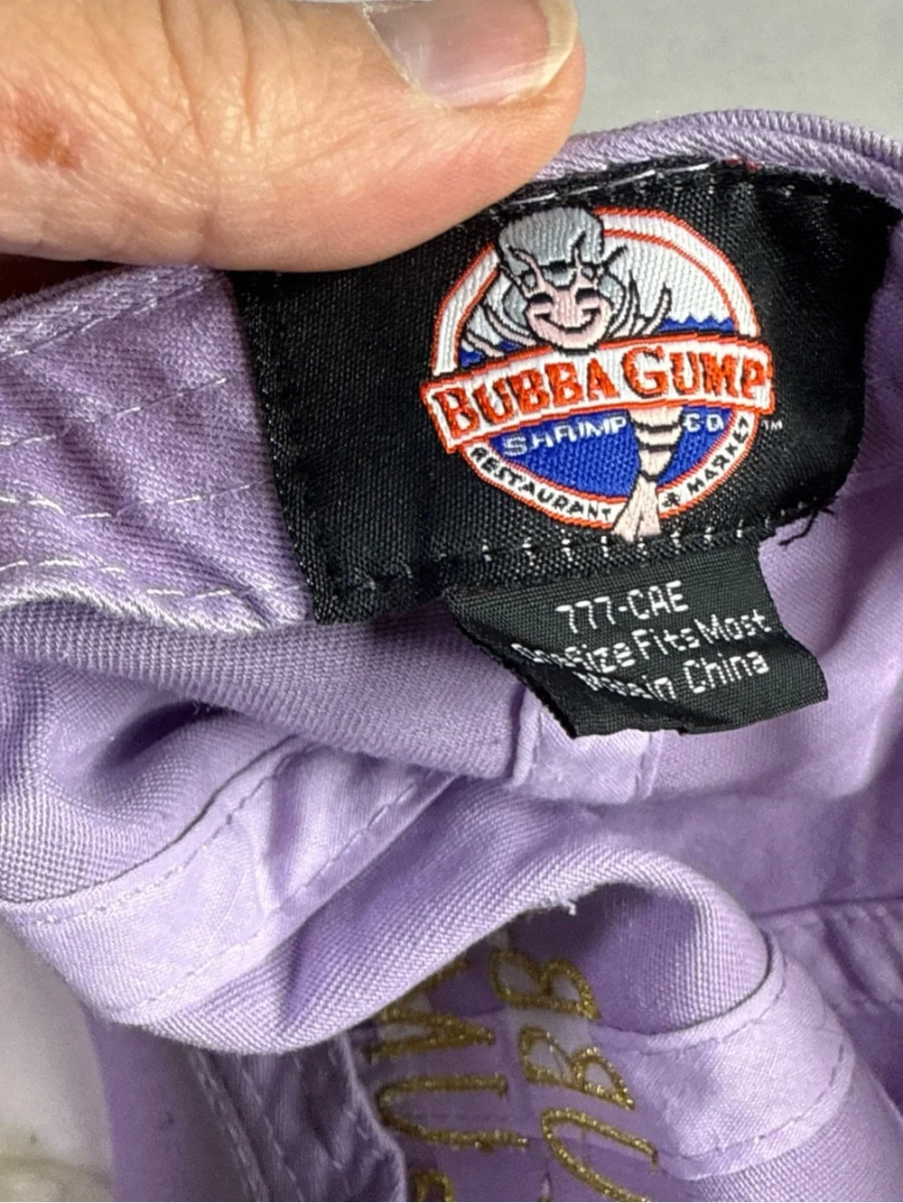 Bubba Gump Shrimp Co. Lavender Baseball Cap